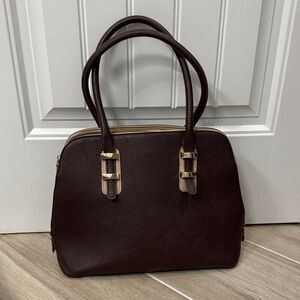 Charming Charlie Elegant Brown Leather Handbag